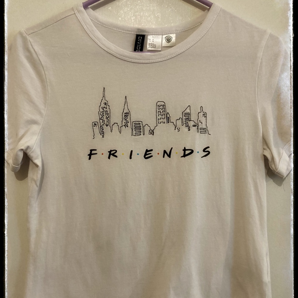 NWOT - H&M Divided “Friends” White Tee